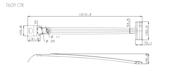 T609 CTR의 2D 설계