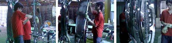 Secagem, descarregamento de acessórios automotivos de clipes de revestimento de titânio